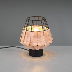 Επιτραπέζιο Φωτιστικό Reality BORKA  1x E27 Φυσικό Rattan   – R51261036