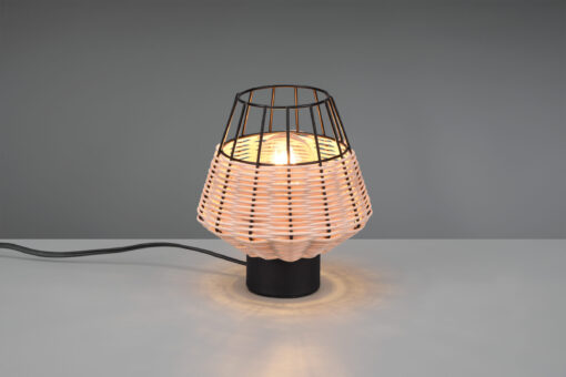 Επιτραπέζιο Φωτιστικό Reality BORKA  1x E27 Φυσικό Rattan   – R51261036