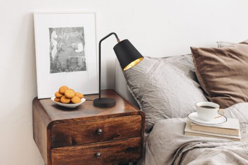 Επιτραπέζιο Φωτιστικό Reality 1x E27 Μαύρο Ματ – R51721032