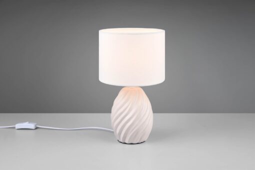 Πορτατιφ Λευκό Ματ & Λευκό Αμπαζούρ MELVA 1x E14 Reality – R51771031