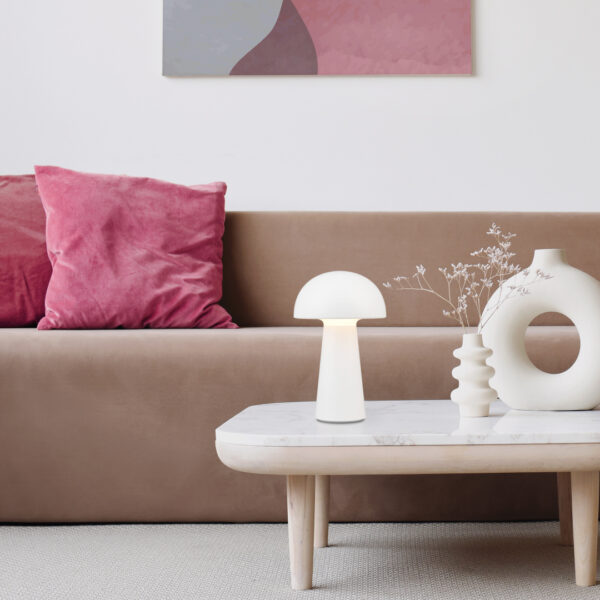 Επαναφορτιζόμενο Πορτατίφ Reality LED 2W  Λευκό Πλαστικό Step Dimmable Αφής 180lm 3000K IP44 R52176101