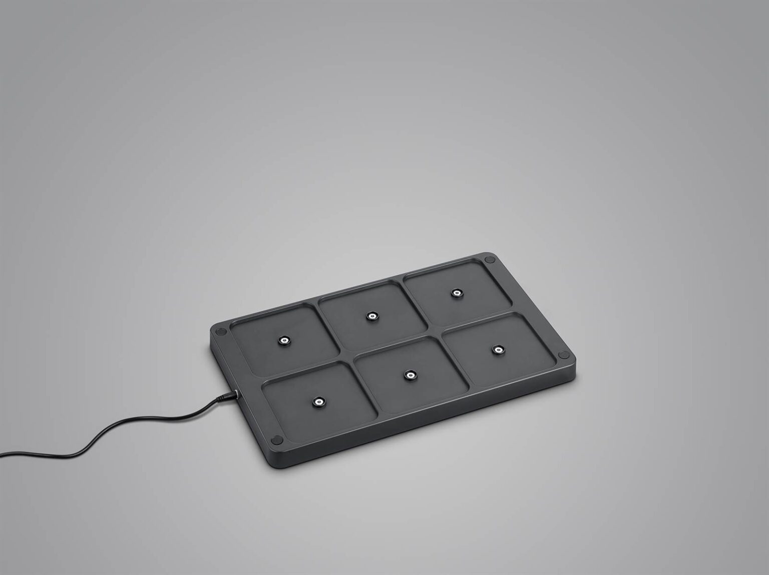 Σετ 6 Επαναφορτιζόμενα Πορτατιφ Μαύρο Ματ FERNANDEZ LED 1.5W 130lm CCT Dimmable Αφής με Ασύρματη Βάση Φόρτισης IP54 Reality – R54096632