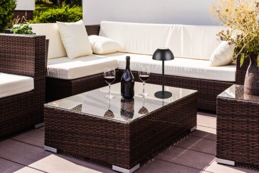 Επαναφορτιζόμενο Πορτατιφ Μαύρο Ματ RICARDO LED 1.7W 240lm 3000Κ Dimmable Αφής IP54 Reality – R54106132