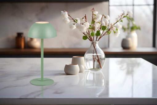 Επαναφορτιζόμενο Πορτατιφ Πράσινο Φυστικί RICARDO LED 1.7W 240lm 3000Κ Dimmable Αφής IP54 Reality – R54106149