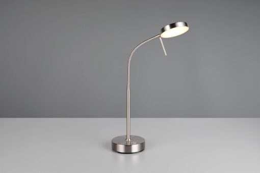 Επαναφορτίζομενο Πορτατίφ Νίκελ Ματ MORENO LED Dimmable 3W 300lm CCT με Βάση Φόρτισης Reality – R54561107