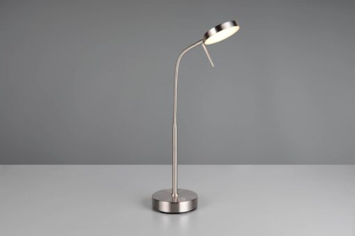 Επαναφορτίζομενο Πορτατίφ Νίκελ Ματ MORENO LED Dimmable 3W 300lm CCT με Βάση Φόρτισης Reality – R54561107