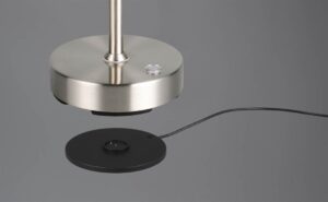 Επαναφορτίζομενο Πορτατίφ Νίκελ Ματ MORENO LED Dimmable 3W 300lm CCT με Βάση Φόρτισης Reality – R54561107