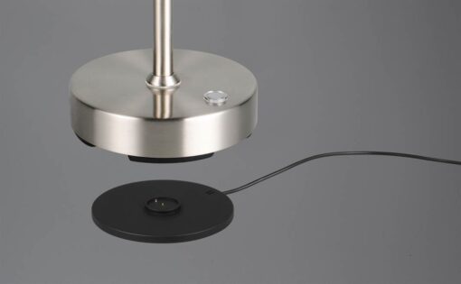 Επαναφορτίζομενο Πορτατίφ Νίκελ Ματ MORENO LED Dimmable 3W 300lm CCT με Βάση Φόρτισης Reality – R54561107