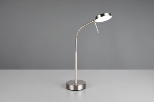 Επαναφορτίζομενο Πορτατίφ Νίκελ Ματ MORENO LED Dimmable 3W 300lm CCT με Βάση Φόρτισης Reality – R54561107