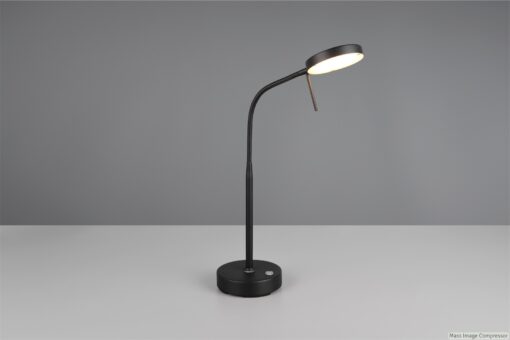 Επαναφορτίζομενο Πορτατίφ Μαύρο Ματ MORENO LED Dimmable 3W 300lm CCT με Ασύρματη Βάση Φόρτισης Reality – R54561132