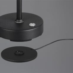 Επαναφορτίζομενο Πορτατίφ Μαύρο Ματ MORENO LED Dimmable 3W 300lm CCT με Ασύρματη Βάση Φόρτισης Reality – R54561132