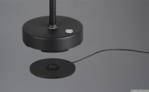 Επαναφορτίζομενο Πορτατίφ Μαύρο Ματ MORENO LED Dimmable 3W 300lm CCT με Ασύρματη Βάση Φόρτισης Reality – R54561132