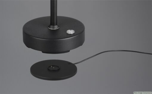 Επαναφορτίζομενο Πορτατίφ Μαύρο Ματ MORENO LED Dimmable 3W 300lm CCT με Ασύρματη Βάση Φόρτισης Reality – R54561132