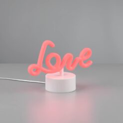 Επιτραπέζιο Φωτιστικό Λευκό LOVE Reality Κόκκινος Φωτισμός LED 1W Χρώματος – R55931101