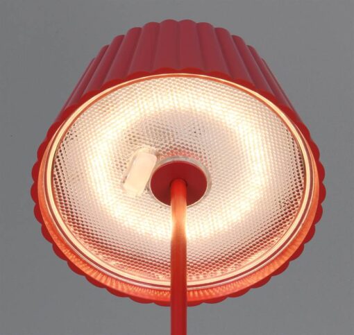 Επαναφορτιζόμενο Πορτατιφ Κόκκινο SUAREZ LED 1.5W 200lm 3000Κ Dimmable Αφής με Ασύρματη Βάση Φόρτισης IP44 Reality – R57706110