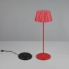 Επαναφορτιζόμενο Πορτατιφ Κόκκινο SUAREZ LED 1.5W 200lm 3000Κ Dimmable Αφής με Ασύρματη Βάση Φόρτισης IP44 Reality – R57706110