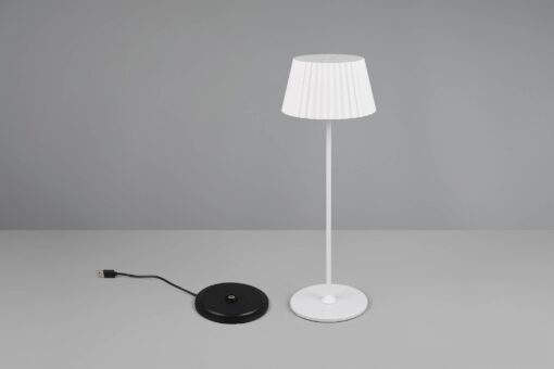 Επαναφορτιζόμενο Πορτατιφ Λευκό SUAREZ LED 1.5W 200lm 3000Κ Dimmable Αφής με Ασύρματη Βάση Φόρτισης IP44 Reality – R57706131