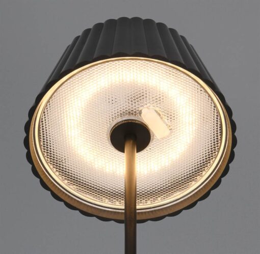 Επαναφορτιζόμενο Πορτατιφ Μαύρο SUAREZ LED 1.5W 200lm 3000Κ Dimmable Αφής με Ασύρματη Βάση Φόρτισης IP44 Reality – R57706132