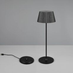Επαναφορτιζόμενο Πορτατιφ Μαύρο SUAREZ LED 1.5W 200lm 3000Κ Dimmable Αφής με Ασύρματη Βάση Φόρτισης IP44 Reality – R57706132