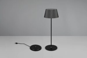 Επαναφορτιζόμενο Πορτατιφ Μαύρο SUAREZ LED 1.5W 200lm 3000Κ Dimmable Αφής με Ασύρματη Βάση Φόρτισης IP44 Reality – R57706132