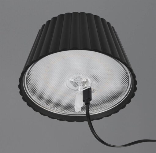Επαναφορτιζόμενο Πορτατιφ Μαύρο SUAREZ LED 1.5W 200lm 3000Κ Dimmable Αφής με Ασύρματη Βάση Φόρτισης IP44 Reality – R57706132