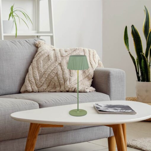 Επαναφορτιζόμενο Πορτατιφ Πράσινο Φυστικί SUAREZ LED 1.5W 200lm 3000Κ Dimmable Αφής με Ασύρματη Βάση Φόρτισης IP44 Reality – R57706149