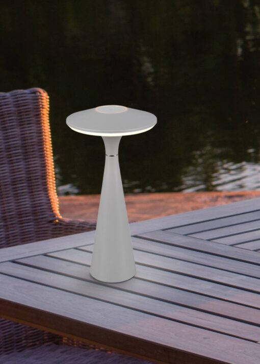 Επαναφορτιζόμενο Πορτατιφ Γκρι TORREZ LED 2W 180lm CCT Dimmable Αφής Reality – R57726177