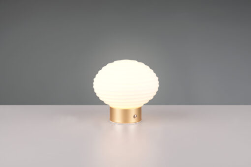 Επιτραπέζιο Επαναφορτιζόμενο Φωτιστικό EARL Reality LED 1.5W 3000K Αφής Χρώματος Ματ Ορειχάλκινο – R57771101