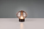 Επαναφορτιζόμενο Πορτατιφ EARL Reality LED 1.5W 3000K Dimmable Αφής Μαύρο Ματ με Φιμέ Γυαλί – R57771154