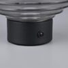 Επαναφορτιζόμενο Πορτατιφ EARL Reality LED 1.5W 3000K Dimmable Αφής Μαύρο Ματ με Φιμέ Γυαλί – R57771154