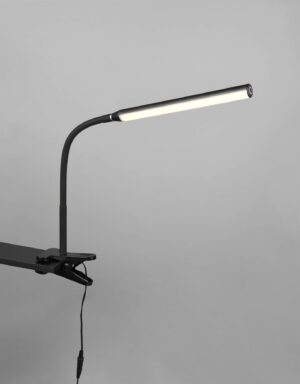 Φωτιστικό Γραφείου με Μανταλάκι Μαύρο Ματ NEVADA LED 5W 600lm CCT Dimmable Αφής Reality – R57941132