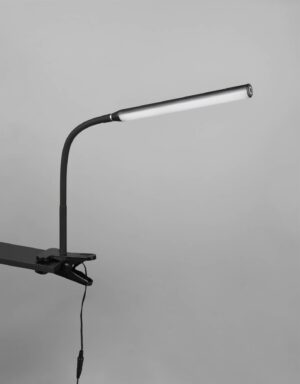 Φωτιστικό Γραφείου με Μανταλάκι Μαύρο Ματ NEVADA LED 5W 600lm CCT Dimmable Αφής Reality – R57941132