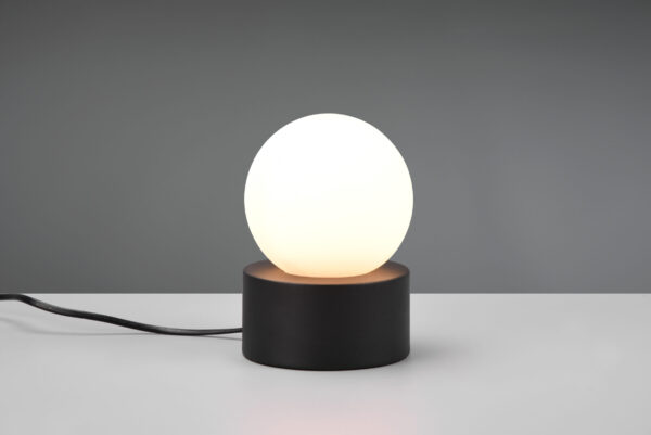 Επιτραπέζιο Φωτιστικό Reality COUNTESS  1x E14 Μαύρο Ματ Μεταλλικό αφής  – R59051032