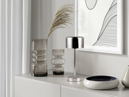 Επιτραπέζιο Φωτιστικό Χρώμιο JEFF Reality LED 1.5W 3000K Αφής Επαναφορτιζόμενο – R59151106