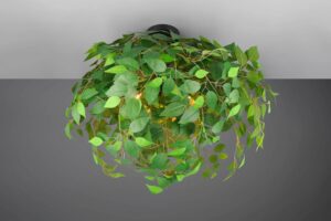 Φωτιστικό Οροφής με Πράσινα Φύλλα Φ70 LEAVY 3xE14 Reality – R60463015