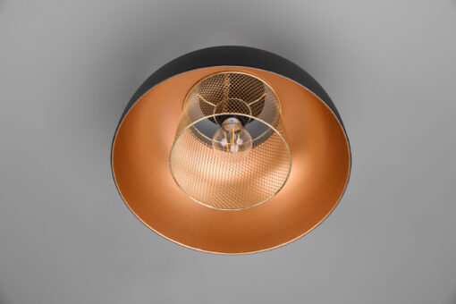 Φωτιστικό Οροφής Reality PUNCH  1x E27 Μαύρο Ματ Μεταλλικό   – R60811032