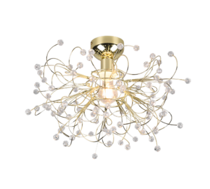 Φωτιστικό Οροφής Reality GLORIA  1x E27 Ορείχαλκος Γυαλιστερός Μεταλλικό   – R61311003