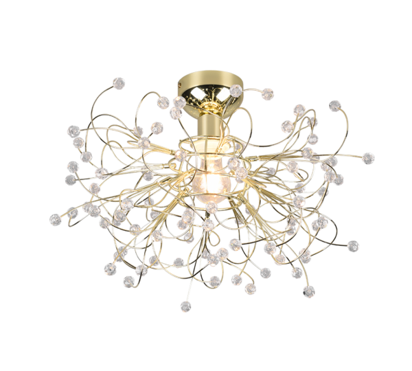 Φωτιστικό Οροφής Reality GLORIA  1x E27 Ορείχαλκος Γυαλιστερός Μεταλλικό   – R61311003