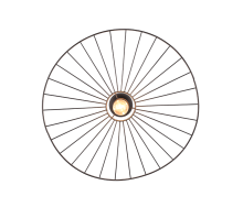 Φωτιστικό Οροφής Trio Lighting 1xE27 Μαύρου Χρώματος – R61451032