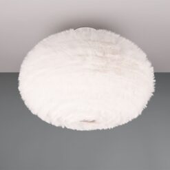 Φωτιστικό Οροφής με Fluffy Λευκό Βελούδο FURRY Reality 2x E27 – R61582001