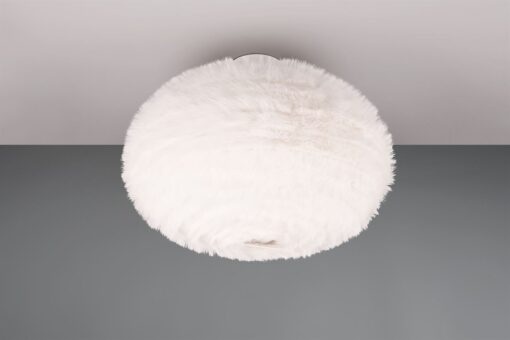 Φωτιστικό Οροφής με Fluffy Λευκό Βελούδο FURRY Reality 2x E27 – R61582001