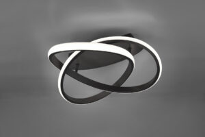 Φωτιστικό Οροφής Reality LED 18W  Μαύρο Ματ Μεταλλικό Step Dimmable 2400lm 3000K  R62051132