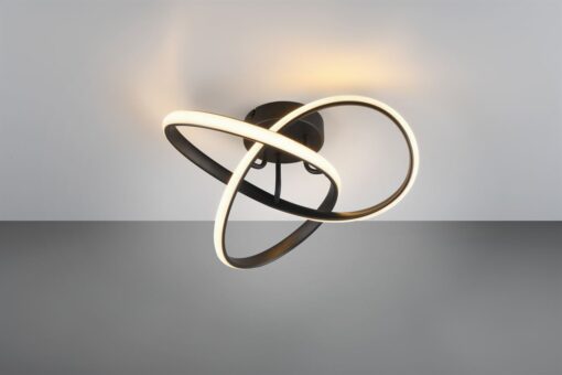 Φωτιστικό Οροφής MEO Trio Lighting LED 15W 1800lm 3000K   Μαύρο Ματ – R62101132