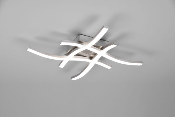 Φωτιστικό Οροφής Reality ROUTE  4x SMD LED, 5W · 4x 600lm, 4000K Νίκελ Ματ Μεταλλικό   – R62474407