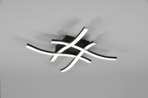 Φωτιστικό Οροφής Reality ROUTE  4x SMD LED, 5W · 2400lm, 4000K Μαύρο Ματ Μεταλλικό   – R62474432