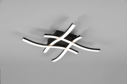 Φωτιστικό Οροφής Reality ROUTE  4x SMD LED, 5W · 2400lm, 4000K Μαύρο Ματ Μεταλλικό   – R62474432