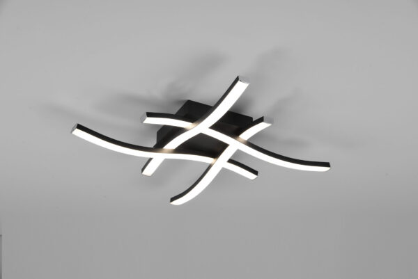 Φωτιστικό Οροφής Reality ROUTE  4x SMD LED, 5W · 2400lm, 4000K Μαύρο Ματ Μεταλλικό   – R62474432