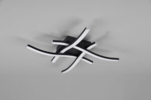 Φωτιστικό Οροφής Reality ROUTE  4x SMD LED, 5W · 2400lm, 4000K Μαύρο Ματ Μεταλλικό   – R62474432