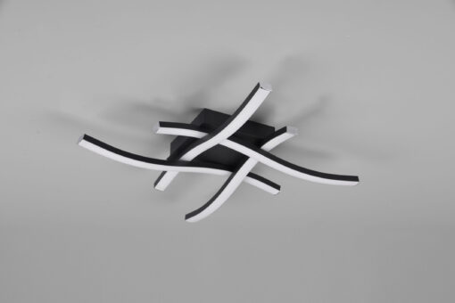 Φωτιστικό Οροφής Reality ROUTE  4x SMD LED, 5W · 2400lm, 4000K Μαύρο Ματ Μεταλλικό   – R62474432