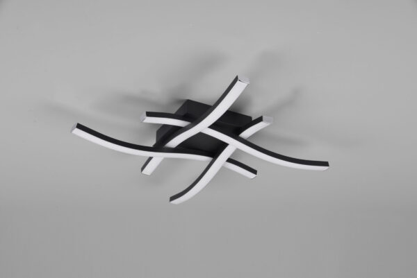 Φωτιστικό Οροφής Reality ROUTE  4x SMD LED, 5W · 2400lm, 4000K Μαύρο Ματ Μεταλλικό   – R62474432